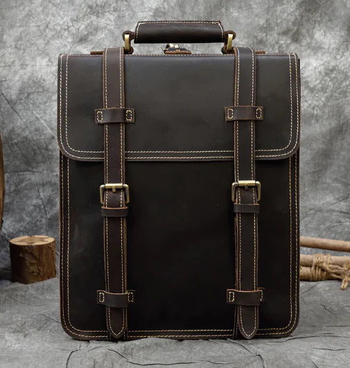 Retro Crazy Horse Leather Daypack